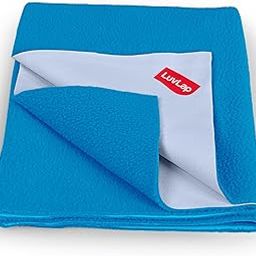 LuvLap Instadry Anti-Piling Fleece Extra Absorbent Quick Dry Sheet for Baby, Baby Bed Protector, Waterproof Baby Sheet, Small Size 70x100cm, Pack of 1, Royal Blue-image-22