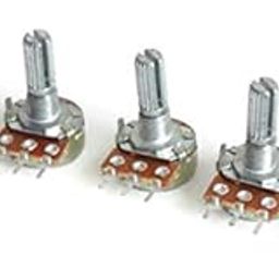 Electronic Spices pack of 5 10K ohm potentiometer, single variable resistor (Round)-28