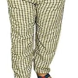 Men's Regular Fit Cotton Blend Checkered Casual Pyjama Lower Pant | Soft Loungewear with Drawstring Waist & Pockets Pack 1-15