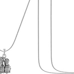 Sterling Silver (92.5% purity) God Ram Sita Chain Pendant (Pendant with Chain) for Men & Women Pure Silver Lord Ram Sita Chain Locket-image-67