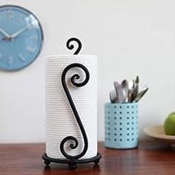 USMAN ARTWORK Tissue Holder, Wrought Iron Paper Roll Napkin Holder, Toilet Tissue Roll Dispenser Napkin Holder for Home and Kitchen Used-image-31