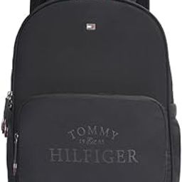 Tommy Hilfiger Cherokee Polyester Unisex 16 Inch Laptop Backpack - Black | 20 Ltr Capacity| Padded & Adjustable Strap | Water Resistant | 2 Compartment | 4 Pockets | Top Handle | Water Bottle Holder-51