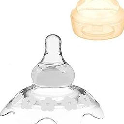 Nursing Shield for Breastfeeding,Soothes Sensitivity + Improves Baby’s Latch, Fits Flat/Inverted Secure Fit (3.57x2.75 in) White-image-44