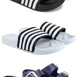 Lightweight Classic Slider || Sandals with Clogs for Men-Combo(3)-3024-3026-3116-10 Blue (COMBO(3)-3024-3026-3116-10__BZ)-picture-29