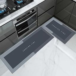 TECH LOGO ELECTRONICS Washable Rubber Kitchen Mats for Floor Set of 2 Pcs | Standing Desk Mat Floor Mats | Waterproof Memory Foam Kitchen Rugs | Multi Colours-image-33