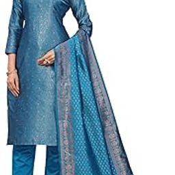 Women's Jacquard Woven Salwar Suit(Dress) Material With Banarasi Silk Dupatta-image-30