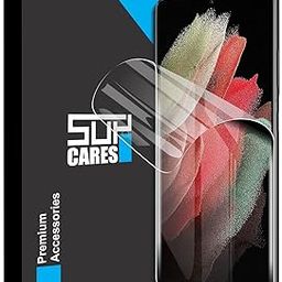 SupCares TPU Unbreakable Membrane Screen Protector for Samsung Galaxy S21 Ultra (6.8 Inch) With Easy Self Installation Kit | Fingerprint Working | Edge to Edge Coverage | Transparent-20