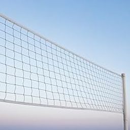 AMZ Professional Volleyball Net Outdoor Sand, Grass Volleyball Nets for Backyard, Portable Beach Kids Pro Volleyball Practice Net Set 32X3FT (4 Side Tape) (White)-image-5