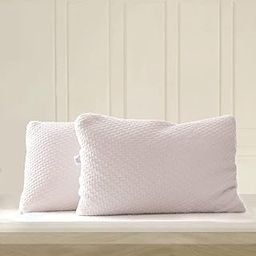 Morning Owl(TM Shredded Natural Latex Pillow, Adjustable Thickness, Cool, Hypoallergenic, Bulky, Soft and Comfortable(60 * 40 * 12.5 cm, White), 1 Pillow with Cover-image-4