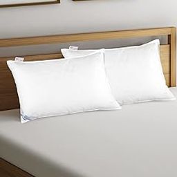 BIANCA Ultra Soft Micro Gel Technology Microfiber Pillow-2pc 18 X 27 (Micro-Gel) | Super Soft Pillow for Neck Support & Back Pain Cotton Shell | Big Orthopedic Pillow | Solid-White-image-2