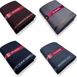 JHABAK'S Unstitched Viscose Rayon Self Design Trouser Fabric - 1.30 Meters (Pack of 4) D-picture-30