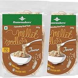 Homemakerz Jowar Millet Noodles, Natural, Preservative, Gluten & Fat Free, Not Fried & No Oil, Zero Maida & Wheat, Healthy & Tasty Hakka Millet Noodles (Pack of 2, 200g Each)-image-76