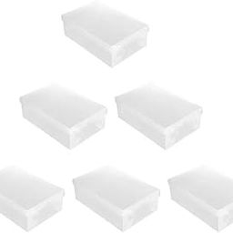SHIPLORD® Dust-Proof Shoe Storage Boxes: 6-Pack Organizer for Men's Shoes Stackable & Space-Saving Closet Solution-image-23
