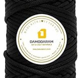 DAMODARAM 3mm Knitting Crochet Nylon Macrame Thread Cord Dori for Art Craft & DIY Projects (50 MTR, Black)-image-79
