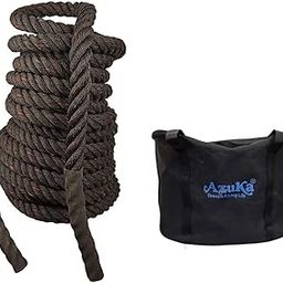 AZUKA® Polypropylene Battle Rope with Carry Bag for Gym, Battle Rope for Home, Heavy Battle Rope, 1.5 Inches Diameter (50 FT, Black-Red)-image-29