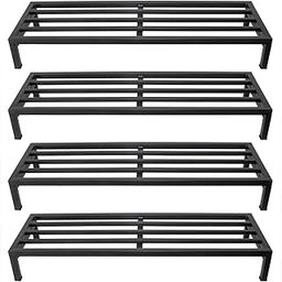 IRON LANDS Oak Plant Stand 26 Inch for Heavy Duty Indoor Outdoor Premium Strong Pot Planter Flower Gamla Rack Shelf Garden Balcony Home Living Room Decor (Pack of 4-Black)-image-47