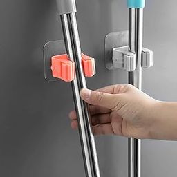 RABADIYA CREATION Single Broom Holder Wall Mounted Mop & Broom Hanger Holder Organiser for Kitchen, Bathroom, Garage and Garden-14