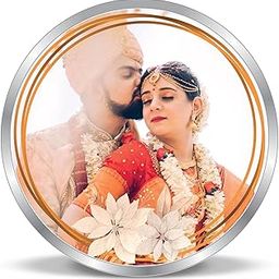 BIS Hallmarked Personalised Newly Married Anniversary beautiful Silver Coin available in 10/20/50/100 Gram 999 Pure by Acpl.-image-88