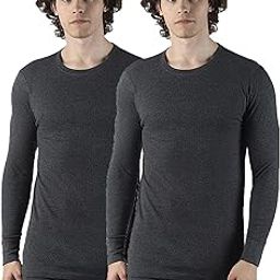 Long Sleeve Thermal T-Shirt for Men Pack of 2 | Comfortable and Warm Crew Neck Mens Thermal T-Shirt-image-12