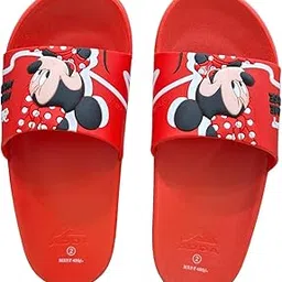 adda Disney Mickey & Minnie | Durable & Comfortable | EVA Sole | Lightweight | Fashionable | Super Soft | Outdoor | Striped | FlipFlops | Sliders for Girl's-picture-32