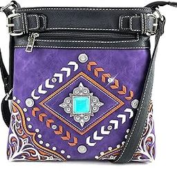 Concealed Carry Fringe Bohemian Arrow Turquoise Concho Messenger-image-28