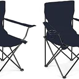 Smitex Portable Folding Chair for Outdoor, Beach and Camping Chair with Arm Rest Cup Holder and Carrying and Storage Bag (Pack of 2) (Nevy Blue)-image-75