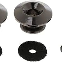 SG Musical - 2 Pieces Black Strap Button with Mounting Screw for Electric Guitar Bass Ukulele Mandolin-image-56