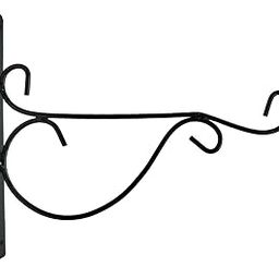 GARDEN DECO 12 Inch Designer Wall Bracket for Hanging Baskets and Bird Feeders & Wind Chimes, Decorative Straight Plant Hanger. Multiuse Hanger (Color : Black, Set of 1 PC)-image-97