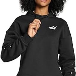 Women Cotton Basic Hooded Sweatshirt, Black-image-7