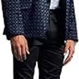 vastramay Men's Velvet Blazer & Pant Set - Velvet Embroidered Blazer and Pant Set-picture-35