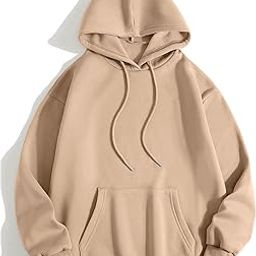 Women's Winter wear Front Pockets Solid Drawstring Hoodies Long Sleeve Hooded Sweatshirt Pullover Tops-picture-4