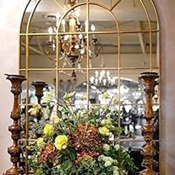 MKH KRAFTS- Wooden Wall Hanging Mirror Frame Window, Wall Decor Window, Home & Decorative Panel 36x24 Inch (Golden)-image-17