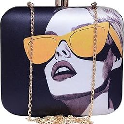 Printed Clutch Bag for Women with Detachable Strap-image-105