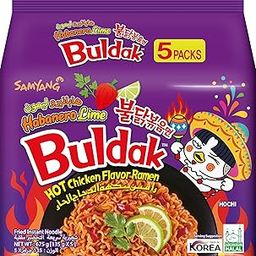 Sam Yang Buldak Habanero Lime Spicy Chicken Flavour Ramen 140gm*5PK-image-60