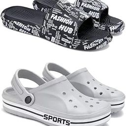 WINGSCRAFT-Lightweight Classic Clogs || Sandals with Slider Adjustable Back Strap for Men-Combo(2)-3103-3067-picture-7