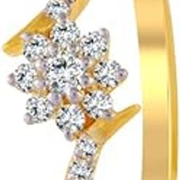 18 KT Yellow Gold and Diamond Metal Ring for Women-image-76