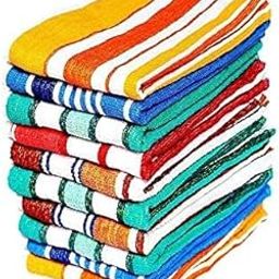 MYTHOS Cotton Striped Hand Towels High Absrobent (Set Of 6)-, 12 Inx18 In (Multi Color)-image-37