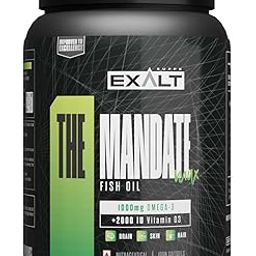Exalt Supps The Mandate Fish Oil 1000mg DHA Per Serve | 100 Softgels | Enhances Cardiovascular Health | Pure | No Fish After Taste-image-34