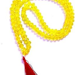 Yellow Crystal Clear Quartz Citrine Diamond Cut Mala For Guru 108+1 Beads Nacklace Japa Mala Men And Women-picture-19
