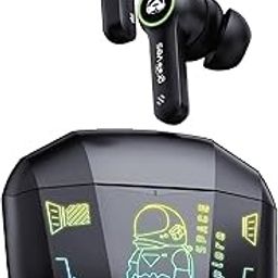 GROOVES Fort Newly Launched-Gaming TWS Up to 80H Playtime - in Ear Dual Mode with 45Db Low Latency, Bt 5.3,Abs-Enc-, 13Mm Driver, 400 Mah Battery with Jaguar Mechanical RGB- C-Type Charge (Black)-5