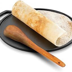 Lifelong Cast Iron Dosa Tawa with Wooden Spatula for Dosa, Uttapam & Chapati | 26 cm, 1.85 kg | Tawa & Spatula Set | Pre Seasoned, Non-Toxic, Non-Stick & Teflon Free | Gas & Induction Stove-Friendly-image-29