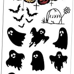 LOOM TREE Temporary Paperback Art Stickers Horror Scary Fake Paperback for Kids Adults Style D | Temporary Tattoos-image-10