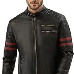 Men Jacket Biker Jacket-image-68