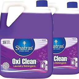 Shatras Oxi Clean 5 Liter Plant Based 3X Odor Fighter Laundery Liquid Detergent | Removes Tough Stains | Biodegradable, Non-Toxic | Liquid Detergent For All Types Of Clothes (Pack Of 2)-25