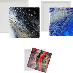 SNOOGG® DIY Coaster 4 Inch Square Silicone Mold for Epoxy Mold Multipurpose for Resin Art and Craft Casting and More ..Pack of 2-image-20