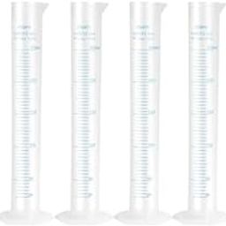 Laboratory Graduated Cylinder, 250ml, Food-Grade PP Plastic, Pack of 6, Transparent with Easy-Read Markings-3