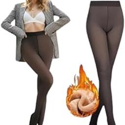Winter Warm Leggings Thick Fleece for Women/Girl Super Warm Fake Translucent Woolen Fur Stockings | Thigh High Lined Sheer Thermal Jegging Tights-image-70