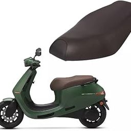 KSHEERI Ola S1 Pro Scooty Seat Cover Protect from Rust and Dust, PU Leather Waterproof Durable Seat Cover (Black)-image-82