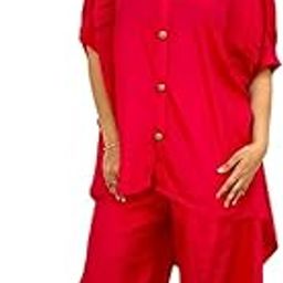 Boutique Collection Rich Embellished Hand Work Neck Silk Crepe High Low Style Kaftan With Pant tunic Cover up | Festive Look-50