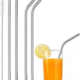 Reusable Stainless Steel Straw Set – Includes 2 Straight, 2 Bent + Cleaning Brush | Eco‑Friendly Choice for Juices, Smoothies & Sippers – Durable & Travel‑Ready-image-46